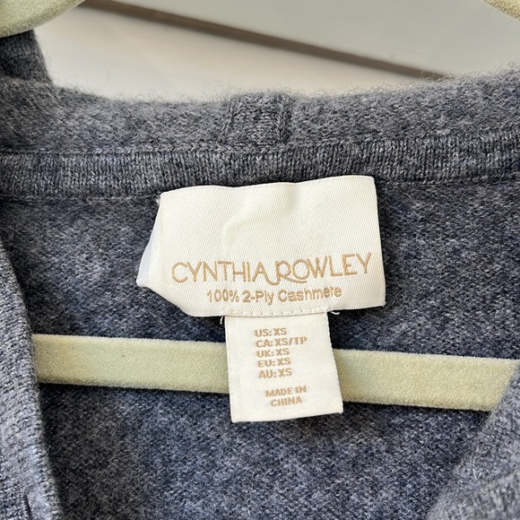 Cynthia Rowley 2-Ply Cashmere Hoodie Sweater - Picture 4 of 7